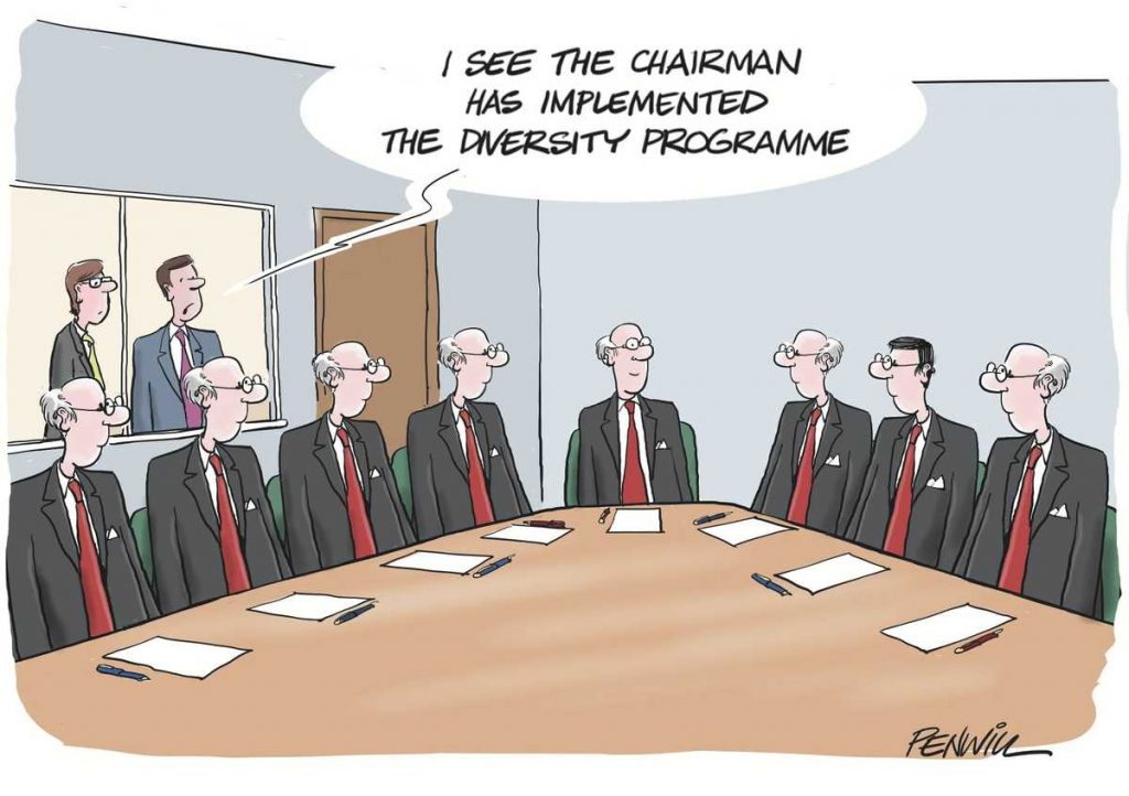 Boards with increased diversity create leadership environments in which decisions are made more carefully