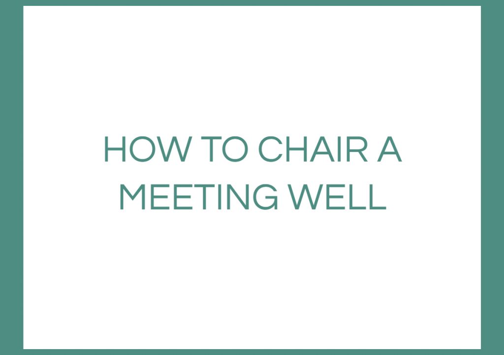 Video: How to Chair a meeting well