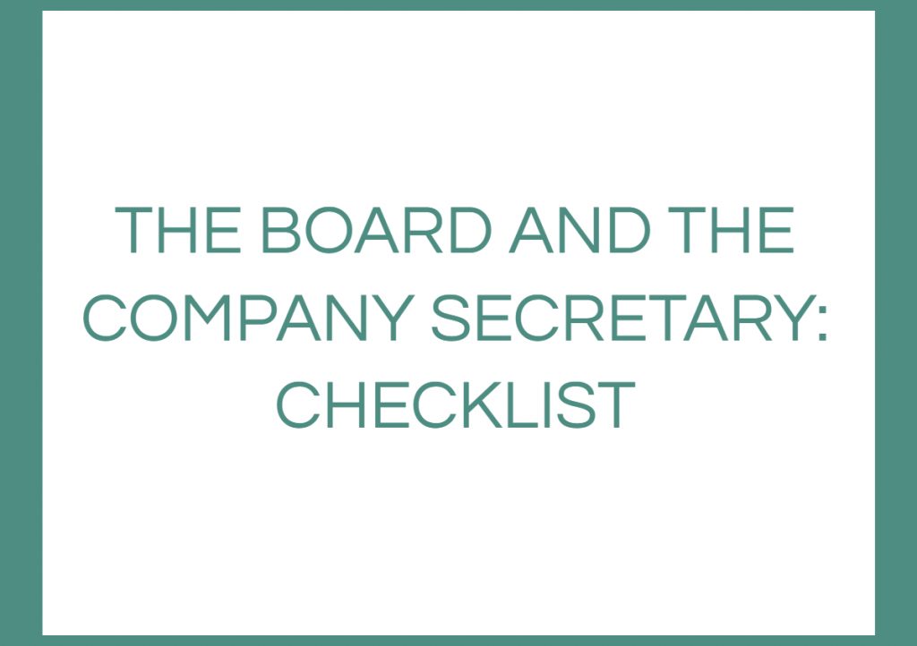 Checklist: Questions for the Board to ask about developing the Company Secretary's role